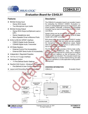 CDB42L51 datasheet  